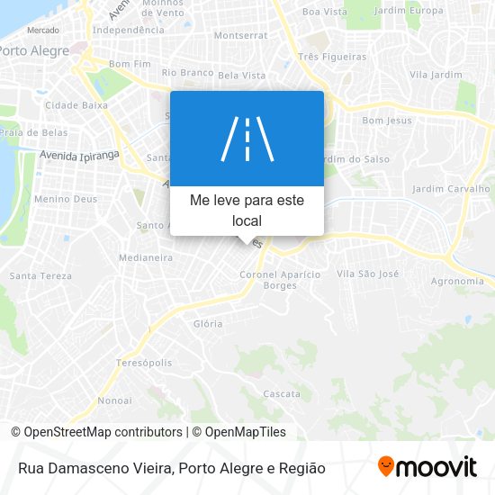 Rua Damasceno Vieira mapa