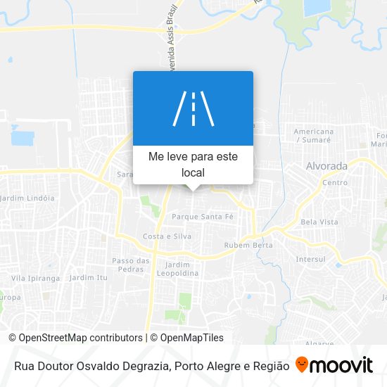 Rua Doutor Osvaldo Degrazia mapa