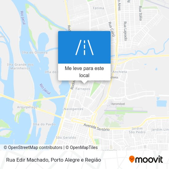 Rua Edir Machado mapa