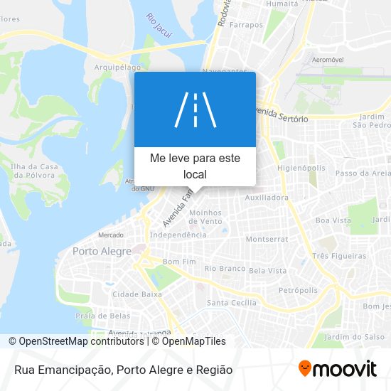 Rua Emancipação mapa