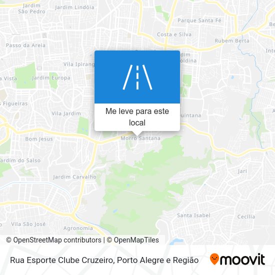 Rua Esporte Clube Cruzeiro mapa