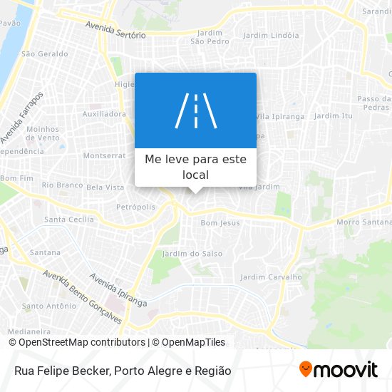 Rua Felipe Becker mapa