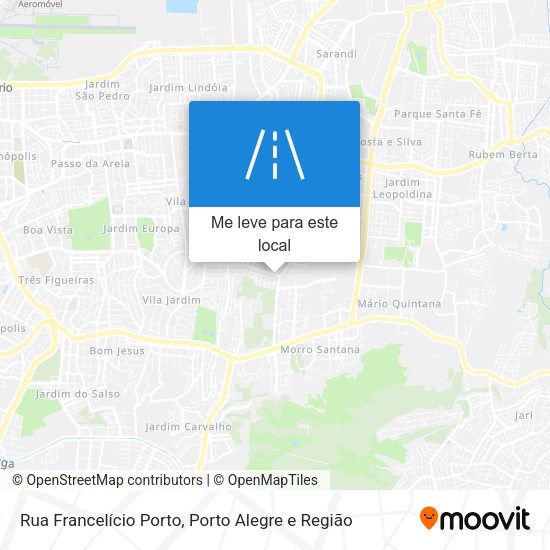 Rua Francelício Porto mapa