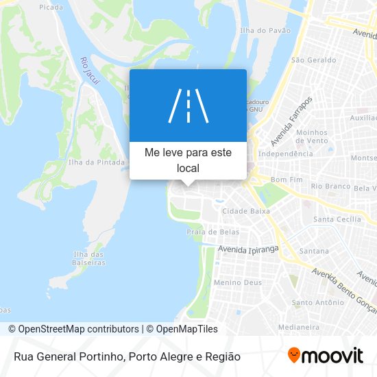 Rua General Portinho mapa
