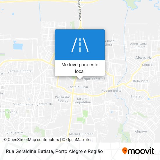 Rua Geraldina Batista mapa
