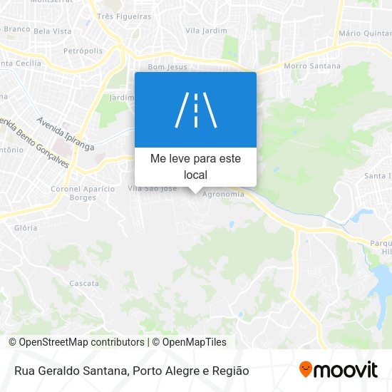 Rua Geraldo Santana mapa