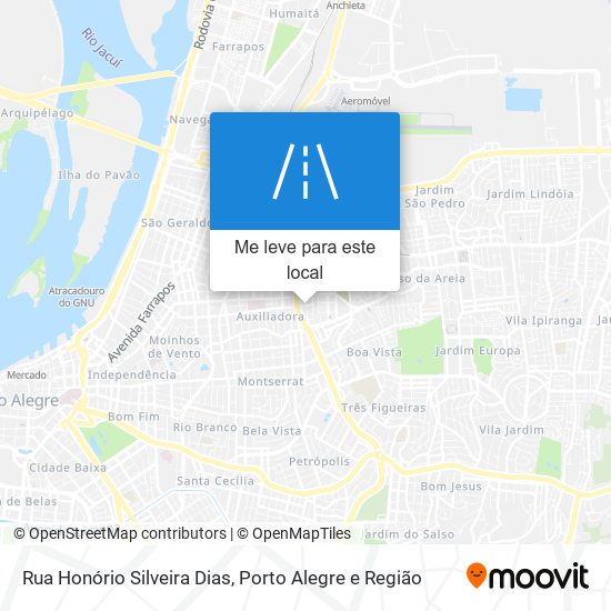 Rua Honório Silveira Dias mapa