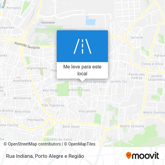 Rua Indiana mapa