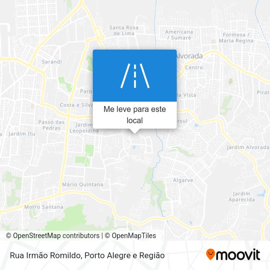 Rua Irmão Romildo mapa