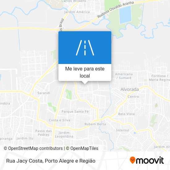 Rua Jacy Costa mapa
