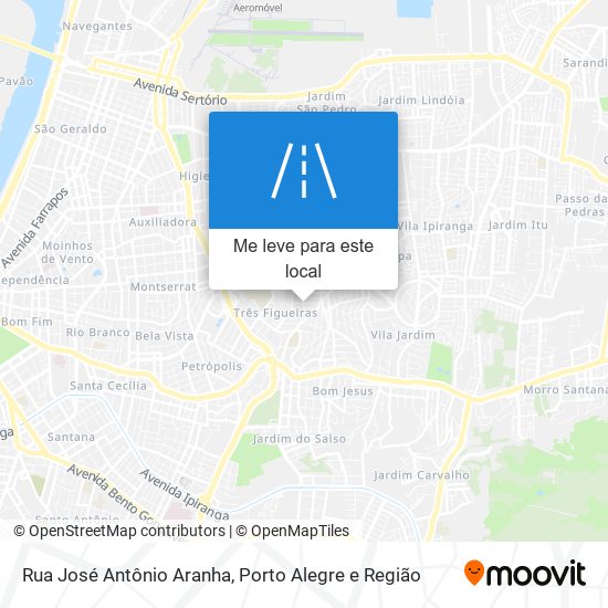 Rua José Antônio Aranha mapa