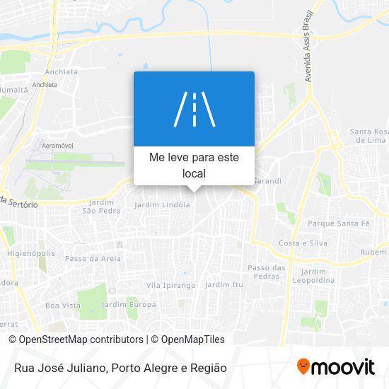 Rua José Juliano mapa