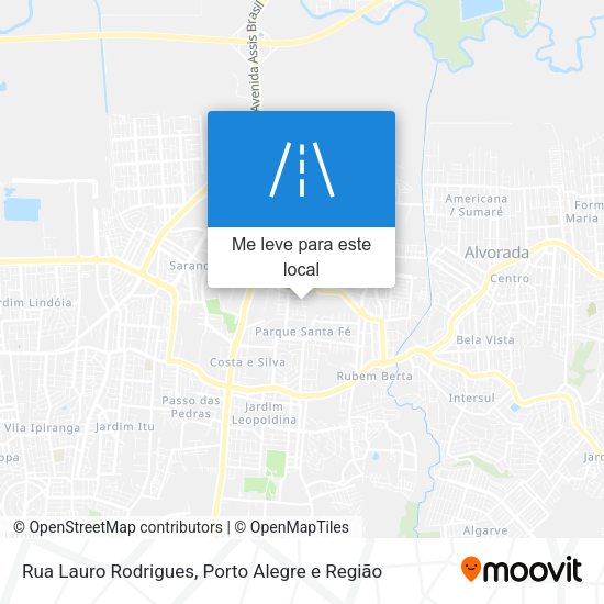 Rua Lauro Rodrigues mapa