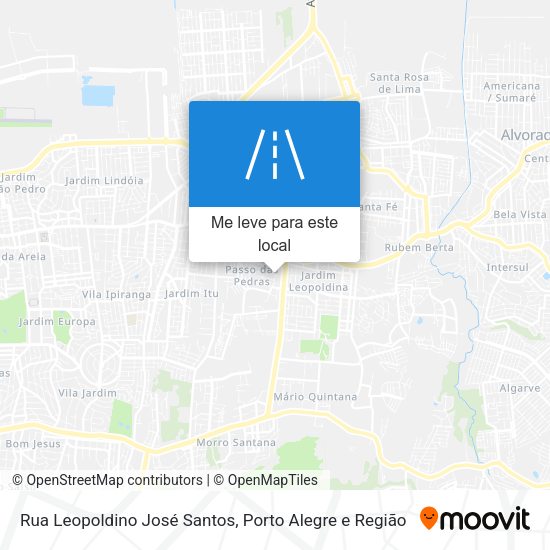 Rua Leopoldino José Santos mapa