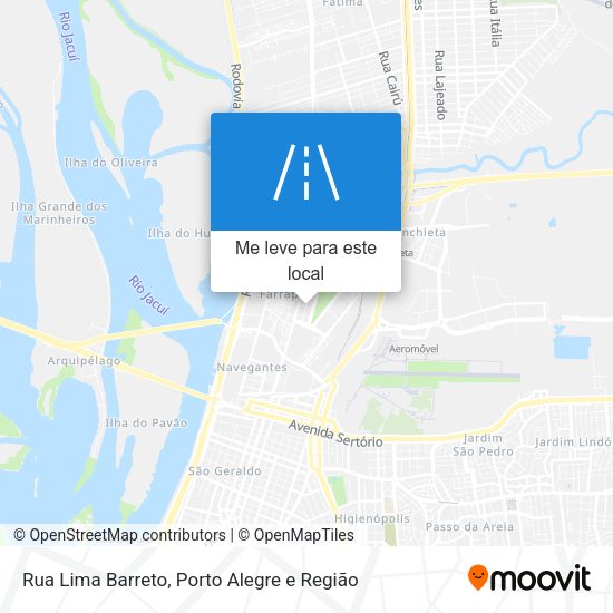 Rua Lima Barreto mapa