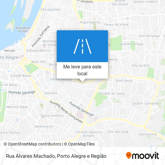 Rua Álvares Machado mapa