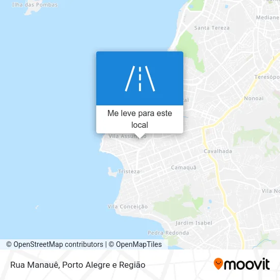 Rua Manauê mapa