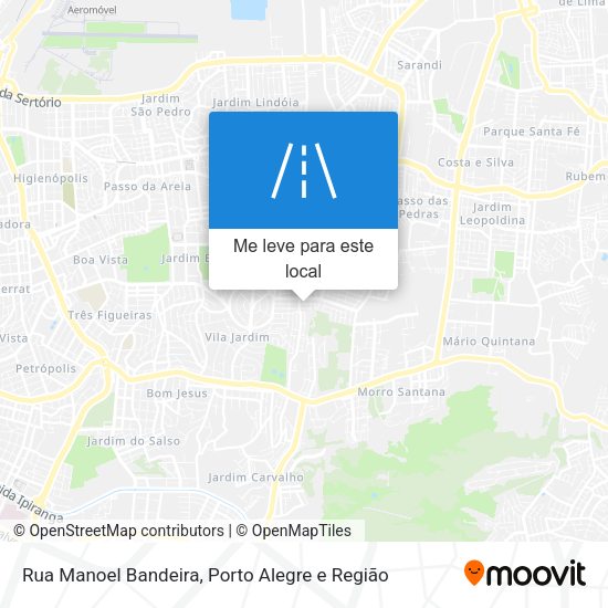 Rua Manoel Bandeira mapa