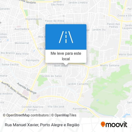 Rua Manuel Xavier mapa