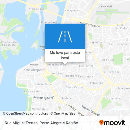 Rua Miguel Tostes mapa