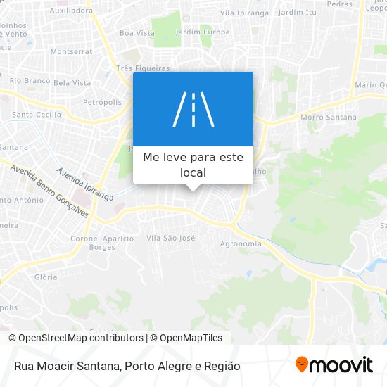 Rua Moacir Santana mapa