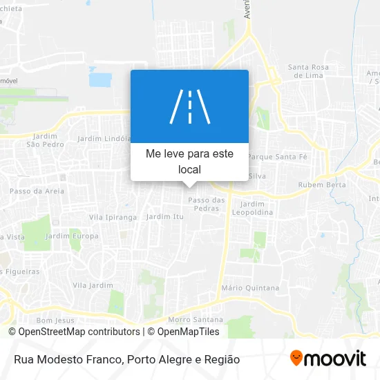Rua Modesto Franco mapa