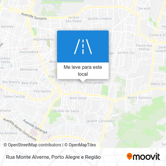 Rua Monte Alverne mapa