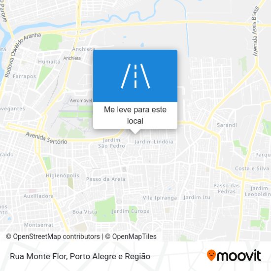 Rua Monte Flor mapa