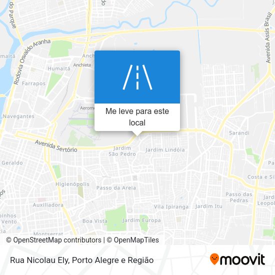 Rua Nicolau Ely mapa