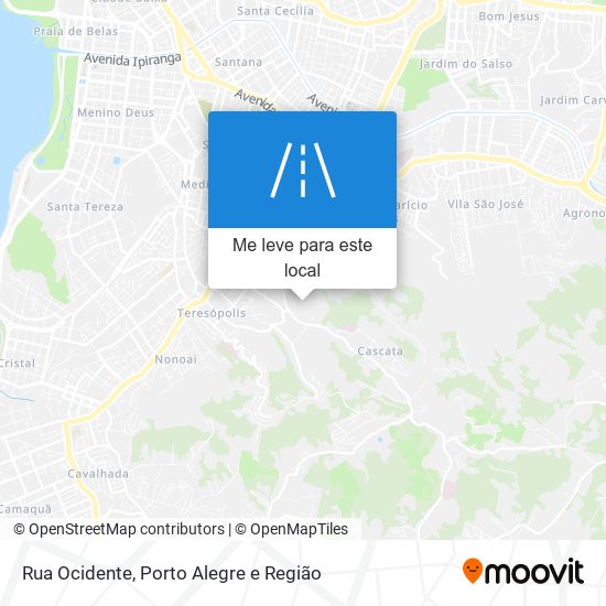 Rua Ocidente mapa