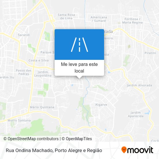 Rua Ondina Machado mapa