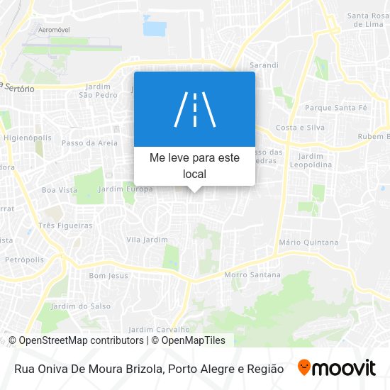 Rua Oniva De Moura Brizola mapa