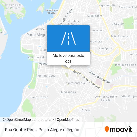 Rua Onofre Pires mapa