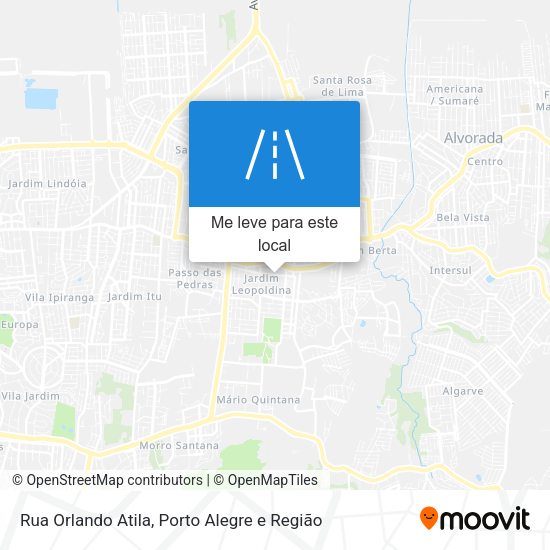 Rua Orlando Atila mapa