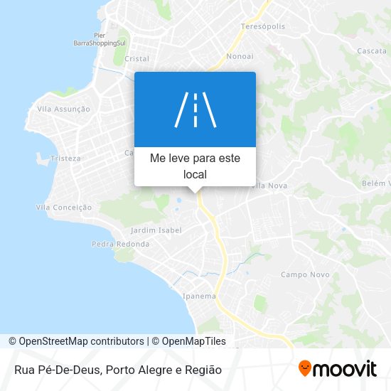 Rua Pé-De-Deus mapa