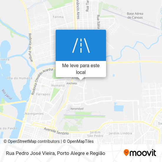 Rua Pedro José Vieira mapa