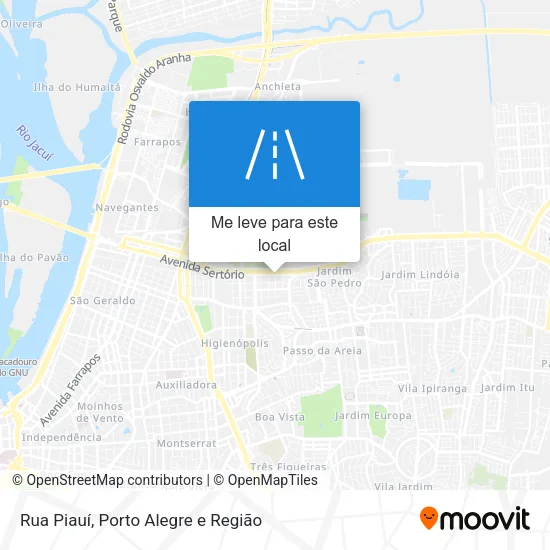Rua Piauí mapa