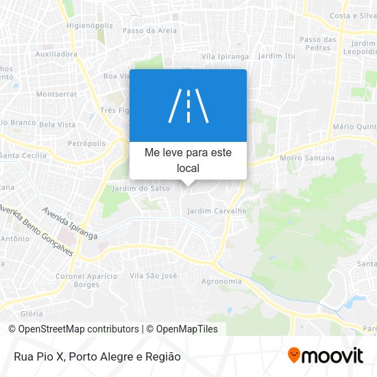 Rua Pio X mapa