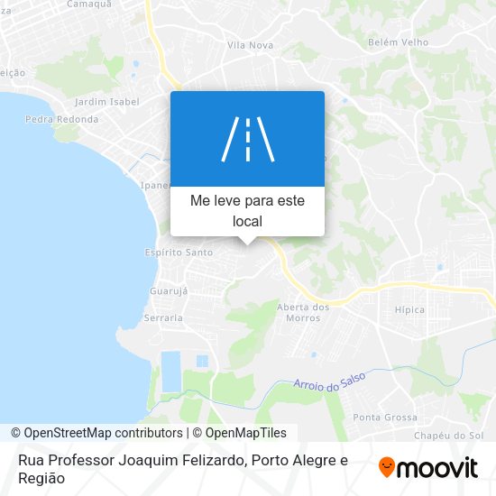 Rua Professor Joaquim Felizardo mapa