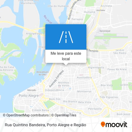 Rua Quintino Bandeira mapa