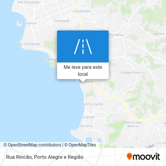 Rua Rincão mapa