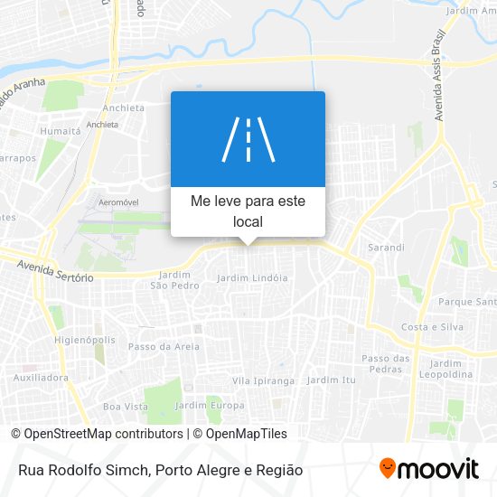 Rua Rodolfo Simch mapa