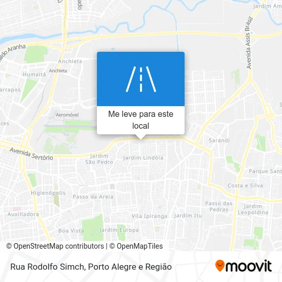 Rua Rodolfo Simch mapa