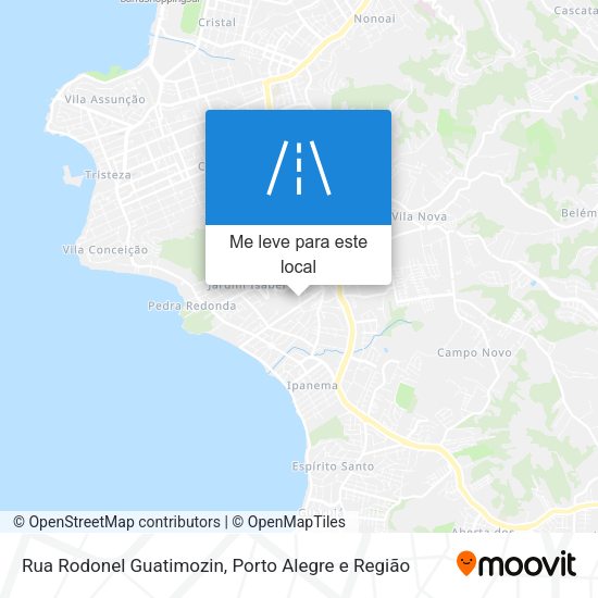 Rua Rodonel Guatimozin mapa