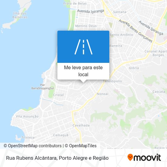 Rua Rubens Alcântara mapa