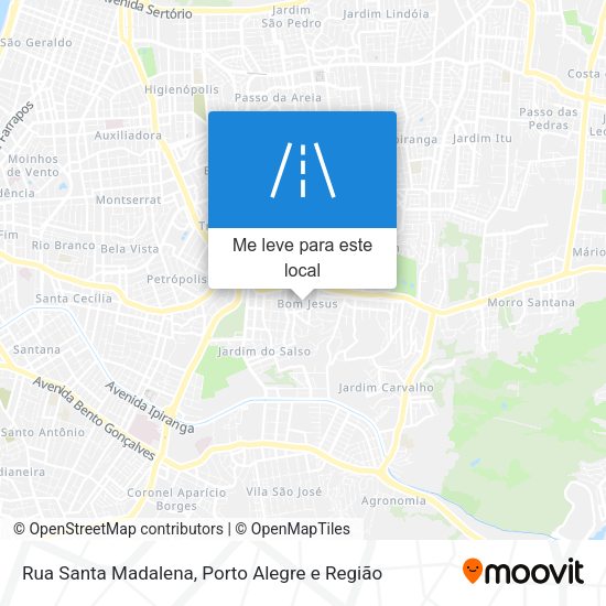 Rua Santa Madalena mapa