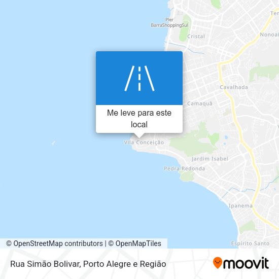 Rua Simão Bolivar mapa
