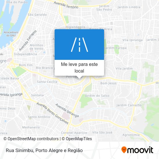 Rua Sinimbu mapa