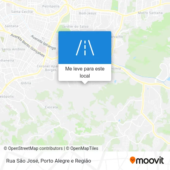 Rua São José mapa