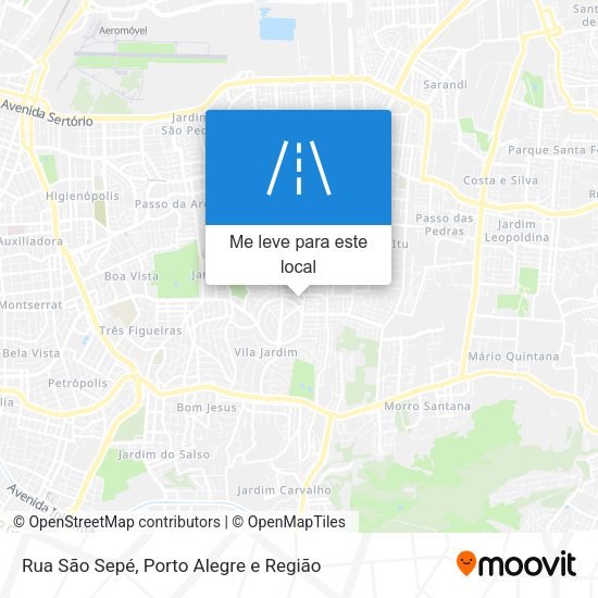 Rua São Sepé mapa